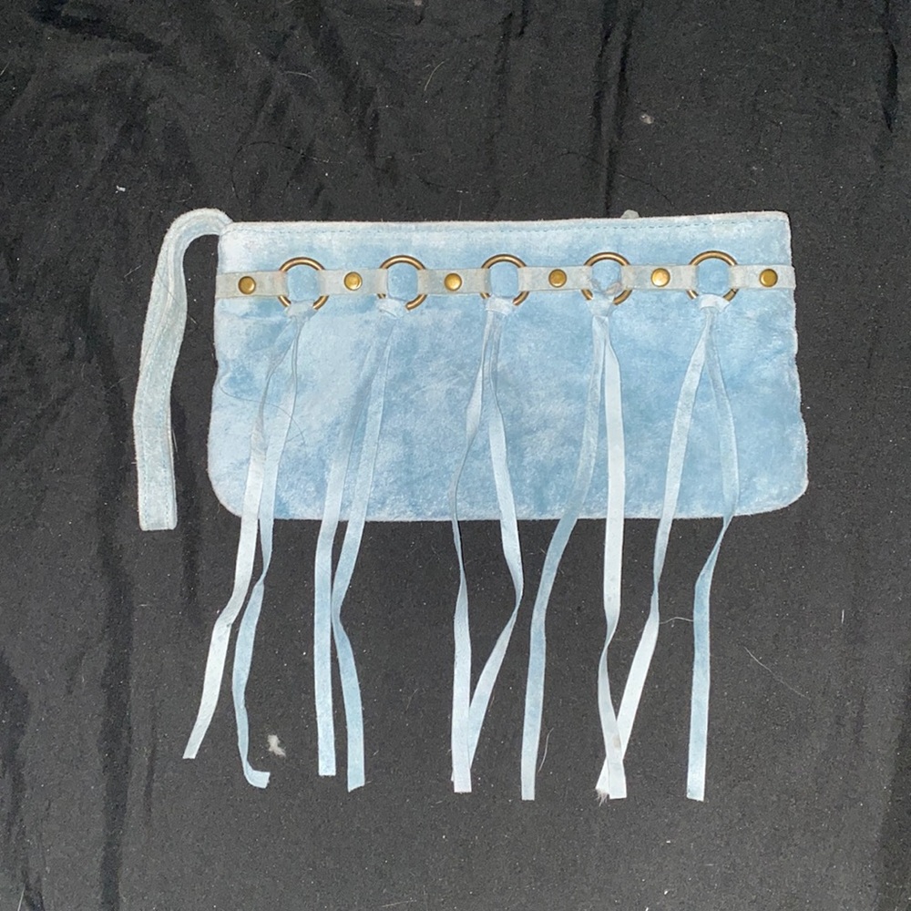 Baby blue handbag